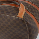 CELINE Macadam Canvas Backpack PVC Leather Brown Gold Auth bs33733-14
