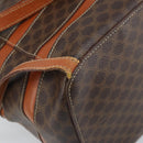 CELINE Macadam Canvas Backpack PVC Leather Brown Gold Auth bs33733-15