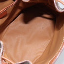 CELINE Macadam Canvas Backpack PVC Leather Brown Gold Auth bs33733-20