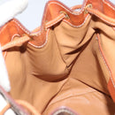 CELINE Macadam Canvas Backpack PVC Leather Brown Gold Auth bs33733-22