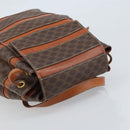 CELINE Macadam Canvas Backpack PVC Leather Brown Gold Auth bs33733-6