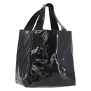 PRADA Hand Bag Patent leather Black Silver Auth bs33735-1