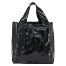 PRADA Hand Bag Patent leather Black Silver Auth bs33735-2