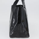 PRADA Hand Bag Patent leather Black Silver Auth bs33735-3