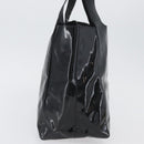 PRADA Hand Bag Patent leather Black Silver Auth bs33735-4