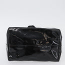 PRADA Hand Bag Patent leather Black Silver Auth bs33735-5