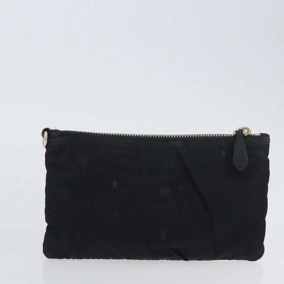 PRADA Pouch Nylon 2 Set Khaki Black Auth bs33737