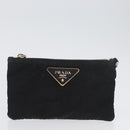 PRADA Pouch Nylon 2 Set Khaki Black Auth bs33737-9