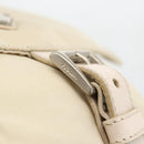 PRADA Shoulder Bag Nylon Beige Silver Auth bs33739-9