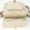 PRADA Shoulder Bag Nylon Beige Silver Auth bs33739-10