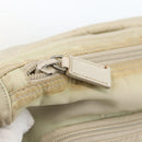 PRADA Shoulder Bag Nylon Beige Silver Auth bs33739-20