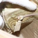 PRADA Shoulder Bag Nylon Beige Silver Auth bs33739-24