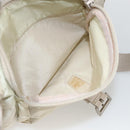 PRADA Shoulder Bag Nylon Beige Silver Auth bs33739-26