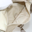 PRADA Shoulder Bag Nylon Beige Silver Auth bs33739-27