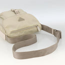 PRADA Shoulder Bag Nylon Beige Silver Auth bs33739-7
