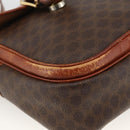 CELINE Macadam Canvas Shoulder Bag PVC Leather Brown Gold Auth bs33742-16