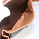 CELINE Macadam Canvas Shoulder Bag PVC Leather Brown Gold Auth bs33742-24
