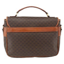 CELINE Macadam Canvas Shoulder Bag PVC Leather Brown Gold Auth bs33742-2