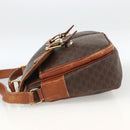 CELINE Macadam Canvas Shoulder Bag PVC Leather Brown Gold Auth bs33742-3