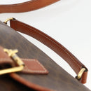 CELINE Macadam Canvas Shoulder Bag PVC Leather Brown Gold Auth bs33742-14