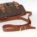 CELINE Macadam Canvas Shoulder Bag PVC Leather Brown Gold Auth bs33742-8
