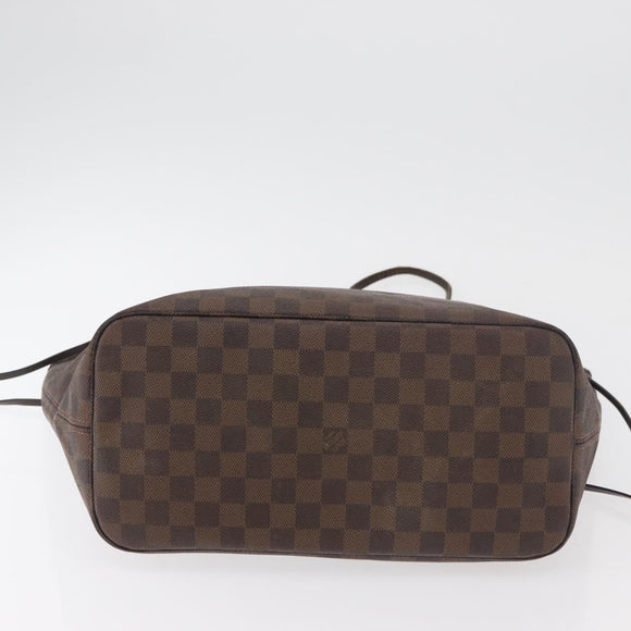 LOUIS VUITTON Damier Ebene Neverfull MM Tote Bag N51105 LV Auth bs33749