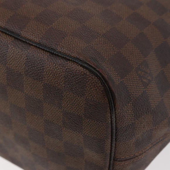 LOUIS VUITTON Damier Ebene Neverfull MM Tote Bag N51105 LV Auth bs33749