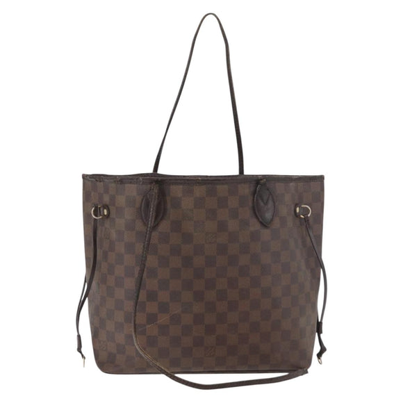 LOUIS VUITTON Damier Ebene Neverfull MM Tote Bag N51105 LV Auth bs33749