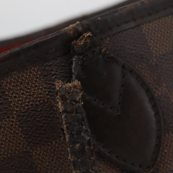 LOUIS VUITTON Damier Ebene Neverfull MM Tote Bag N51105 LV Auth bs33749