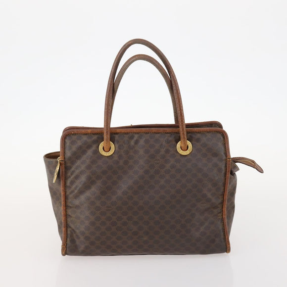 CELINE Macadam Canvas Shoulder Bag PVC Leather 2 Set Brown Auth bs33753