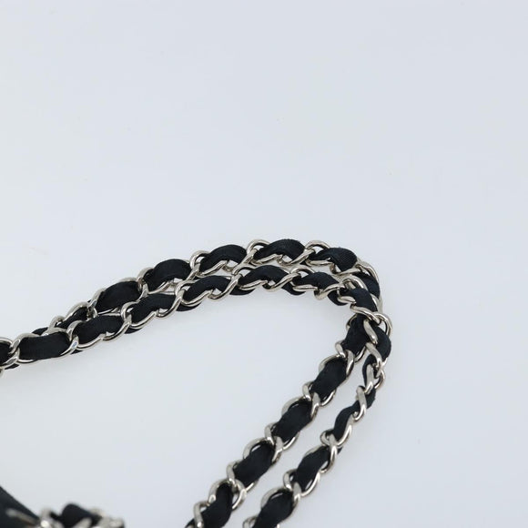 CHANEL Hand Bag Canvas Black CC Auth bs33758