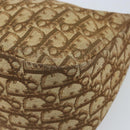 Christian Dior Trotter Canvas Shoulder Bag Beige Gold Auth bs33761-15