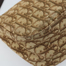 Christian Dior Trotter Canvas Shoulder Bag Beige Gold Auth bs33761-16