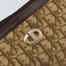 Christian Dior Trotter Canvas Shoulder Bag Beige Gold Auth bs33761-18