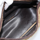 Christian Dior Trotter Canvas Shoulder Bag Beige Gold Auth bs33761-11