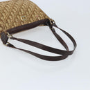 Christian Dior Trotter Canvas Shoulder Bag Beige Gold Auth bs33761-7