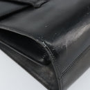 Christian Dior Hand Bag Leather Black Gold Auth bs33762-16