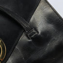 Christian Dior Hand Bag Leather Black Gold Auth bs33762-8