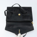 Christian Dior Hand Bag Leather Black Gold Auth bs33762-20