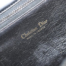 Christian Dior Hand Bag Leather Black Gold Auth bs33762-21