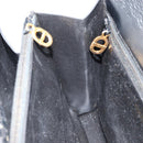 Christian Dior Hand Bag Leather Black Gold Auth bs33762-23