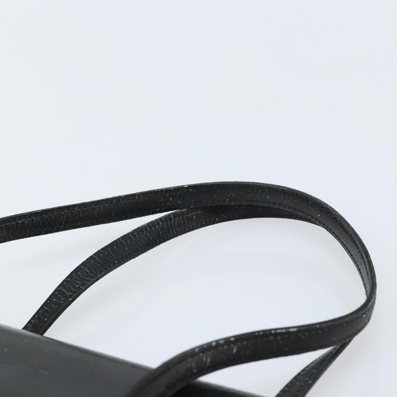 Christian Dior Hand Bag Leather Black Gold Auth bs33762