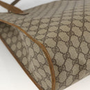 GUCCI GG Supreme Tote Bag PVC Beige Gold 92 02 998 Auth bs33769-13