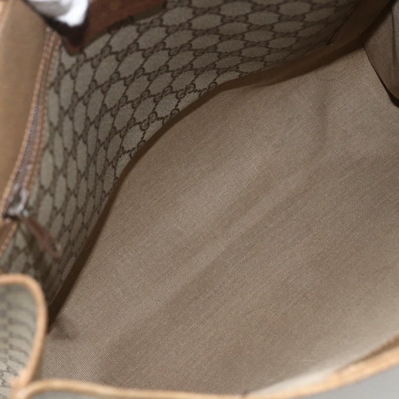 GUCCI GG Supreme Tote Bag PVC Beige Gold 92 02 998 Auth bs33769