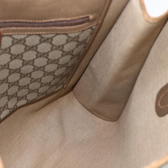 GUCCI GG Supreme Tote Bag PVC Beige Gold 92 02 998 Auth bs33769