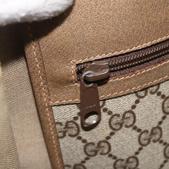 GUCCI GG Supreme Tote Bag PVC Beige Gold 92 02 998 Auth bs33769