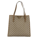 GUCCI GG Supreme Tote Bag PVC Beige Gold 92 02 998 Auth bs33769-2