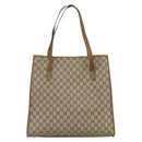 GUCCI GG Supreme Tote Bag PVC Beige Gold 92 02 998 Auth bs33769-3