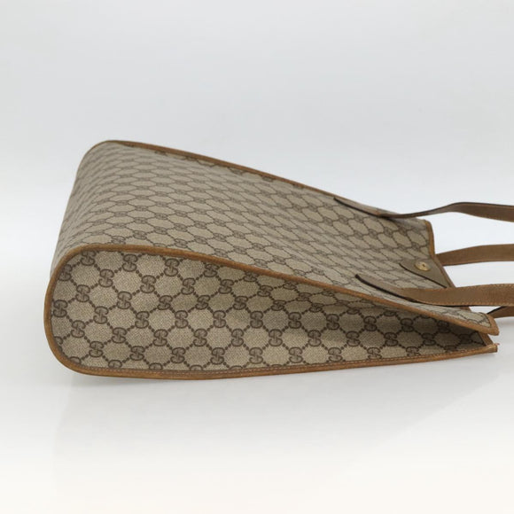 GUCCI GG Supreme Tote Bag PVC Beige Gold 92 02 998 Auth bs33769