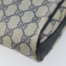 GUCCI GG Supreme Sherry Line Bag PVC Navy Gold Red 89 02 018 Auth bs33770-15
